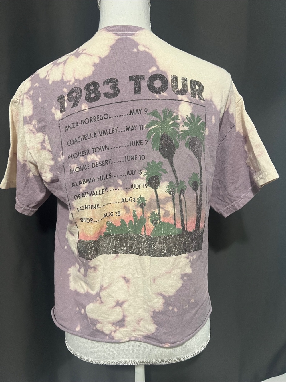 Fifth Sun Purple and Cream 1983 Tour Tie-Dye Tee - Picture 3 of 6